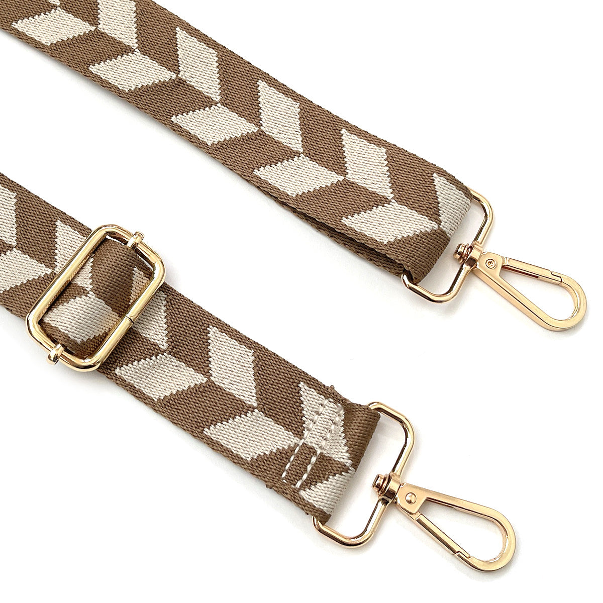 Wrapables Wide Adjustable Crossbody Handbag Strap, Women's Replacement Bag Strap for Purses, Beige & Khaki Checkers