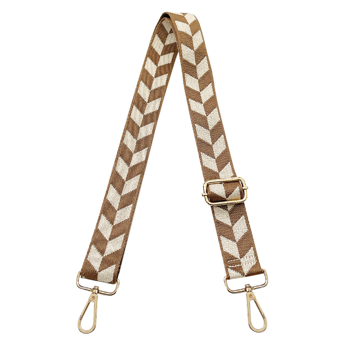 Wrapables Wide Adjustable Crossbody Handbag Strap, Women's Replacement Bag Strap for Purses, Beige & Khaki Checkers