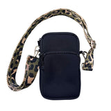 Wrapables Wide Adjustable Crossbody Handbag Strap, Women's Replacement Bag Strap for Purses, Green Leopard Print