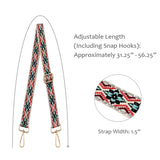 Wrapables Wide Adjustable Crossbody Handbag Strap, Women's Replacement Bag Strap for Purses, Multicolor Deco