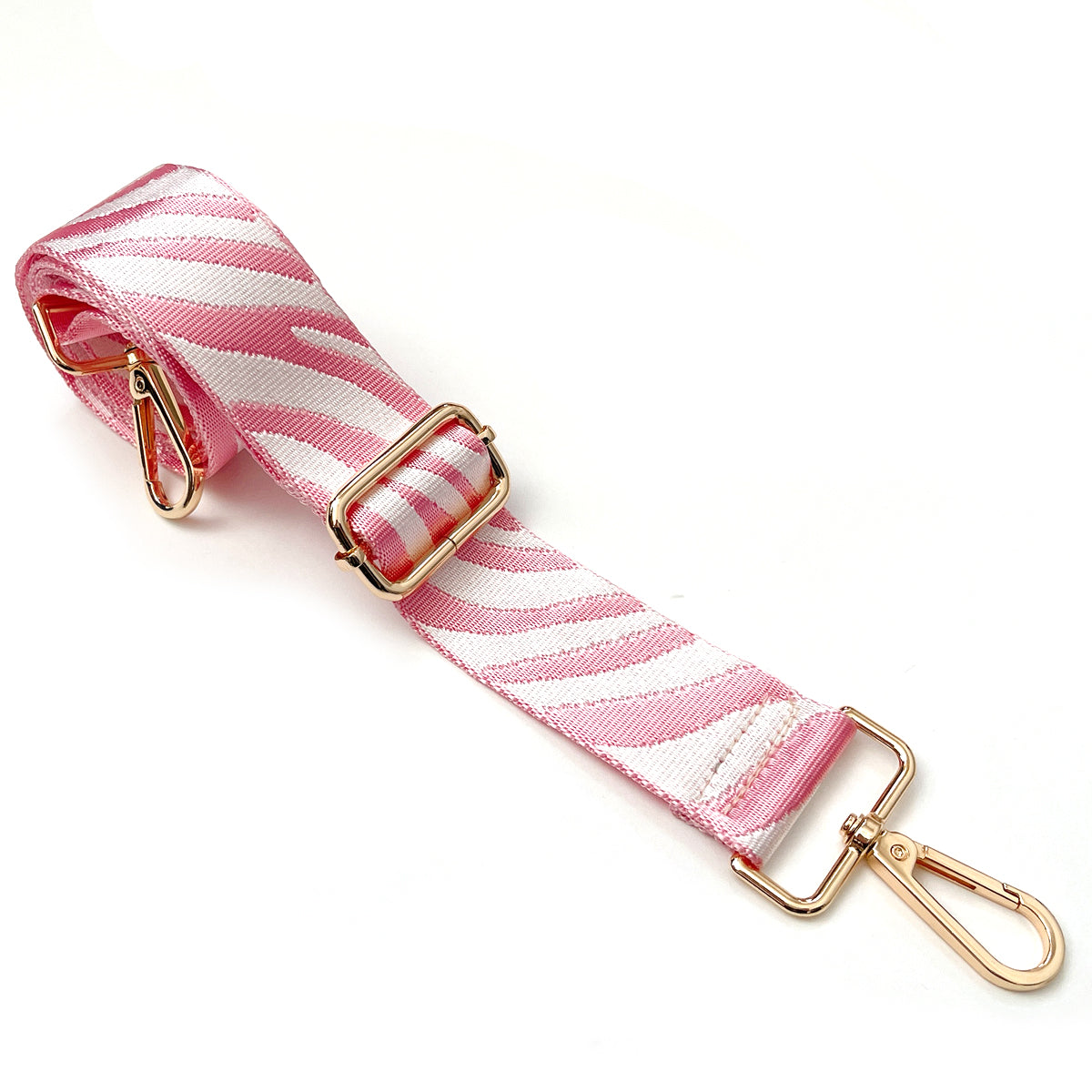 Wrapables Wide Adjustable Crossbody Handbag Strap, Women's Replacement Bag Strap for Purses, Pink Zebra Print