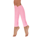 Wrapables 80's Style Neon Fluorescent Ribbed Leg Warmers, Pink