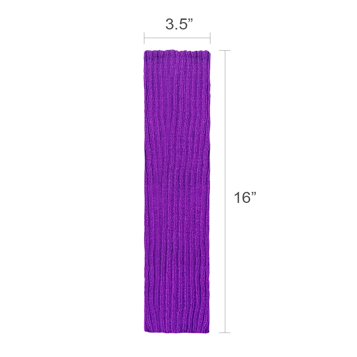 Wrapables 80's Style Neon Fluorescent Ribbed Leg Warmers, Purple