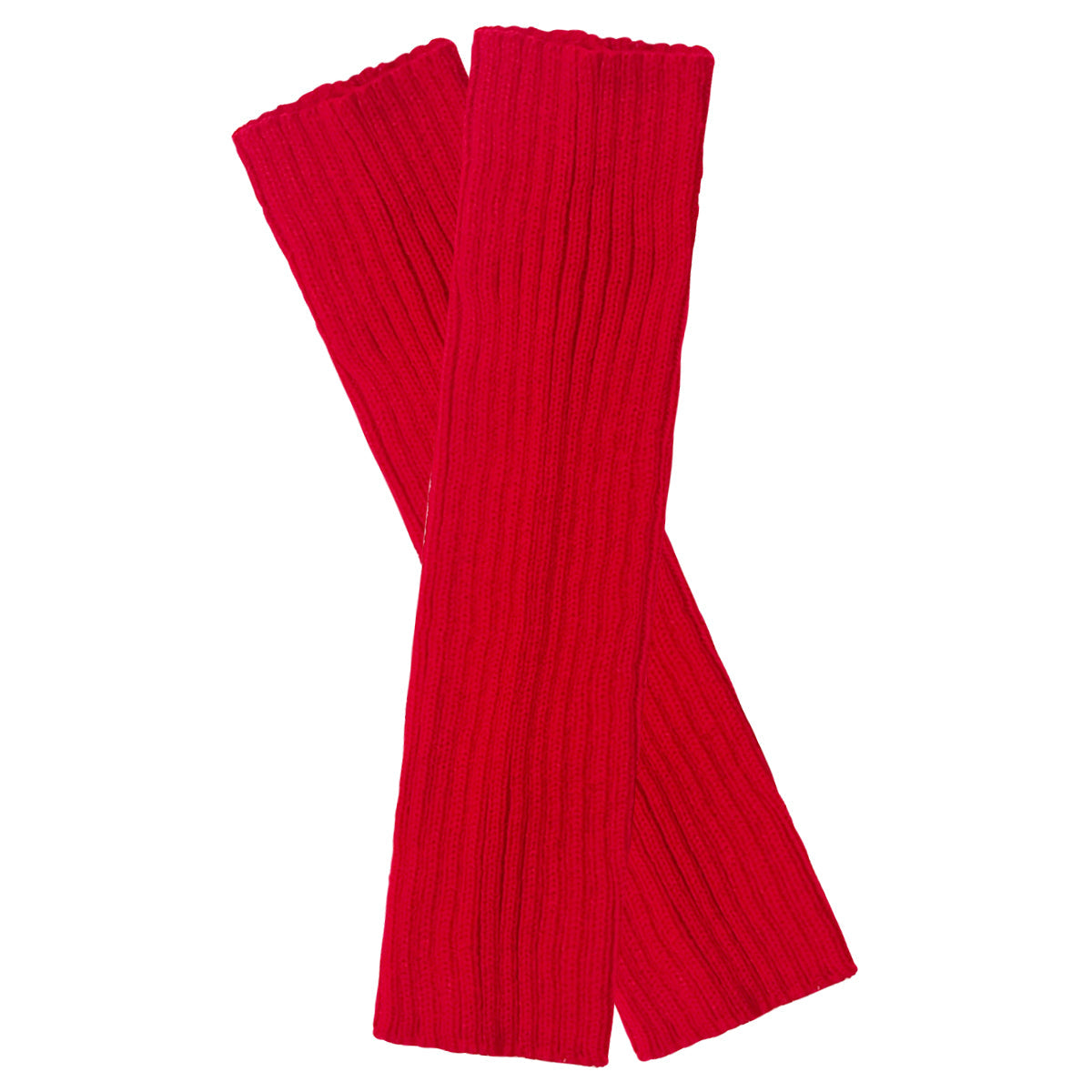 Wrapables 80's Style Neon Fluorescent Ribbed Leg Warmers, Red