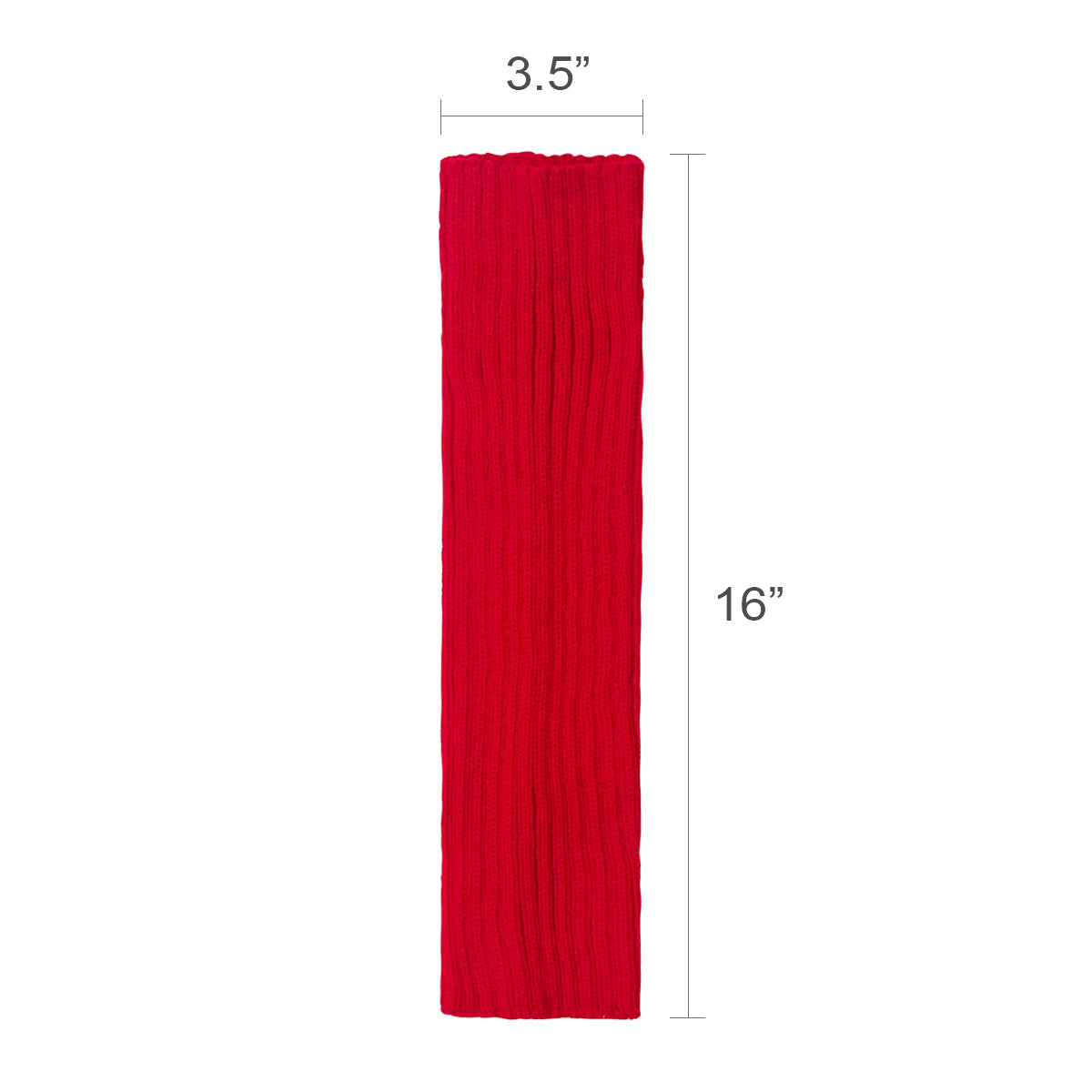 Wrapables 80's Style Neon Fluorescent Ribbed Leg Warmers, Red