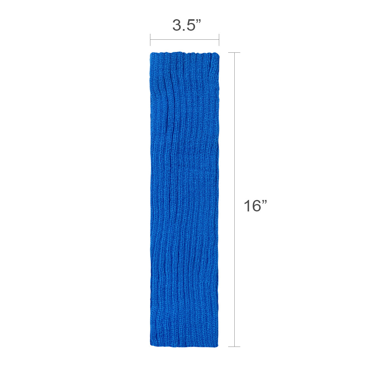 Wrapables 80's Style Neon Fluorescent Ribbed Leg Warmers, Blue