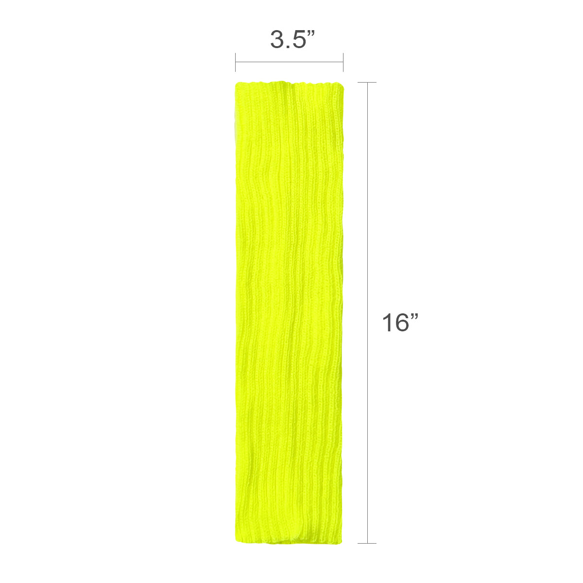 Wrapables 80's Style Neon Fluorescent Ribbed Leg Warmers, Lemon