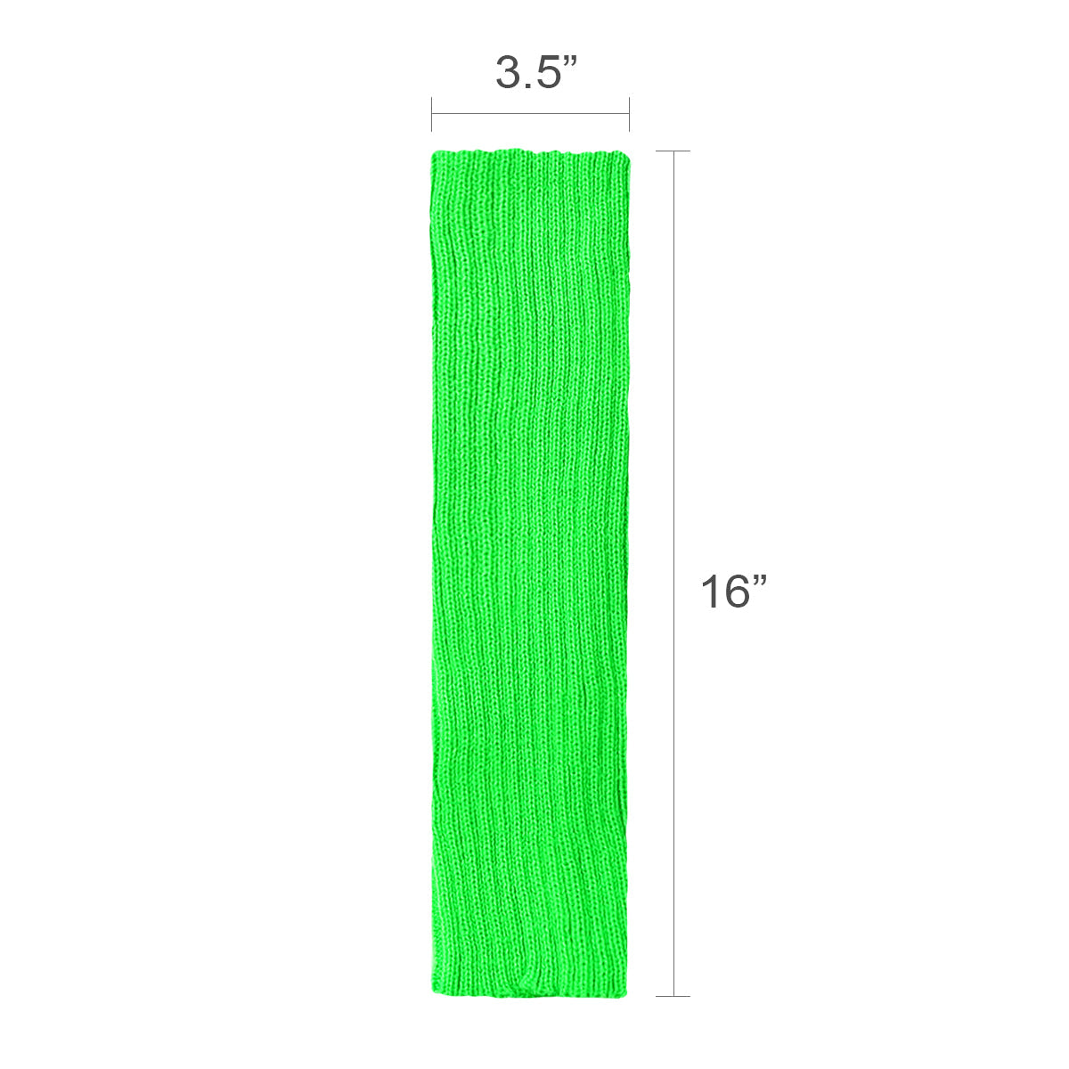 Wrapables 80's Style Neon Fluorescent Ribbed Leg Warmers, Green