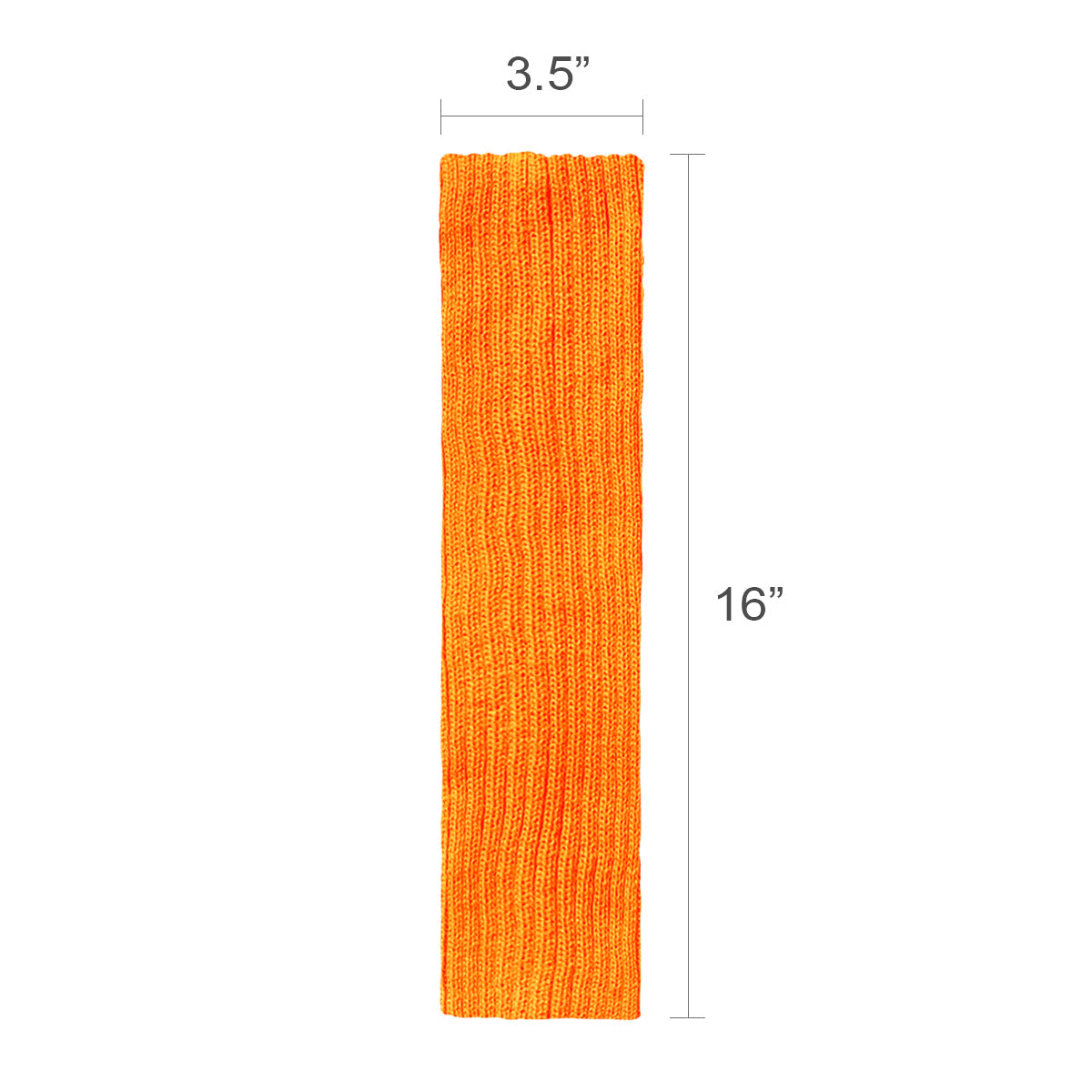 Wrapables 80's Style Neon Fluorescent Ribbed Leg Warmers, Orange