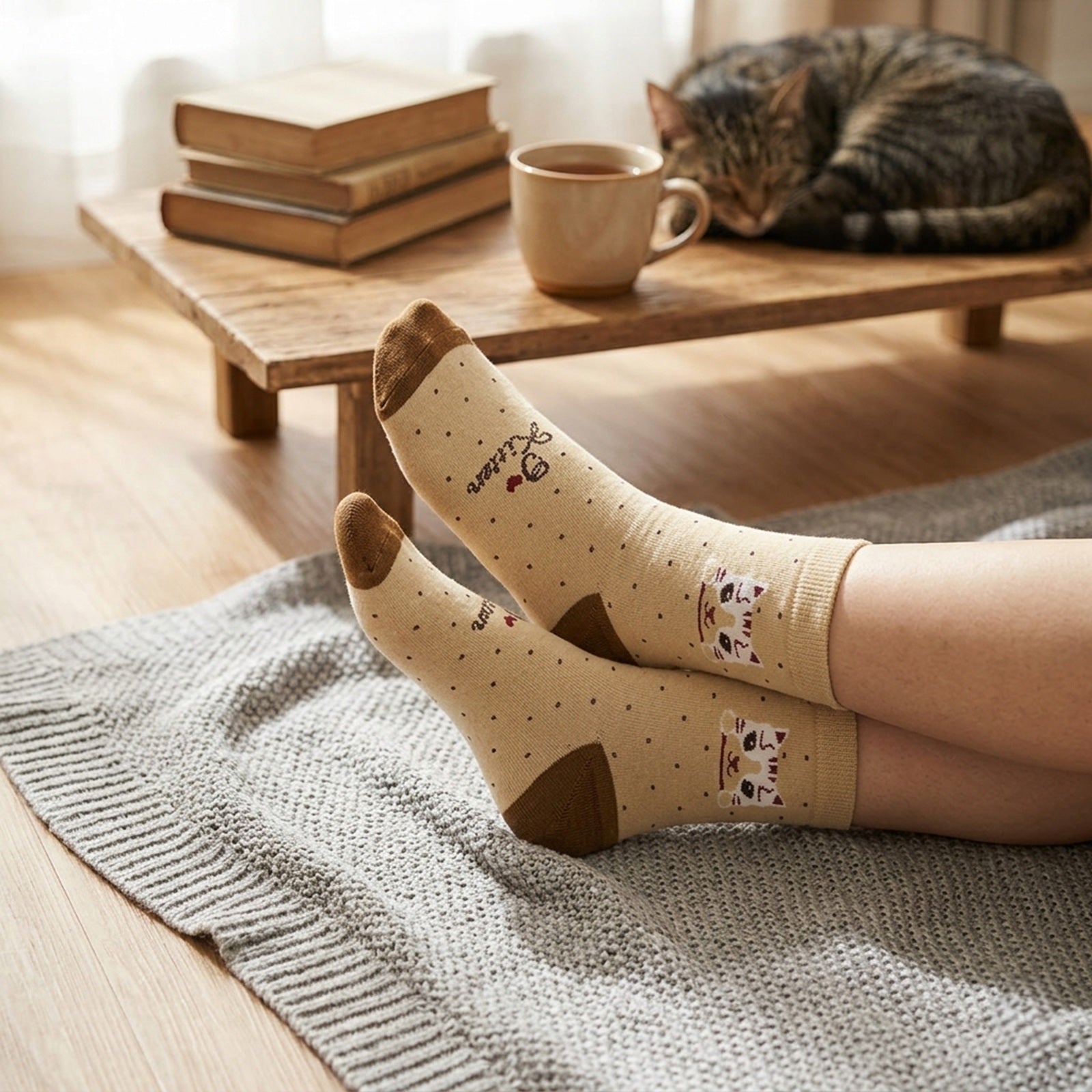 Wrapables Novelty Animal Print Crew Socks (Set of 5)