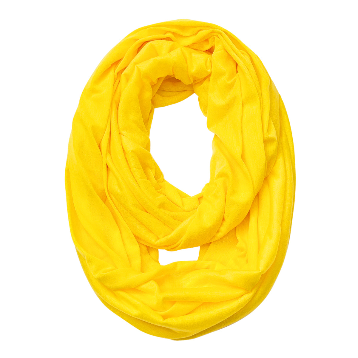 Wrapables Soft Jersey Knit Infinity Scarf, Yellow