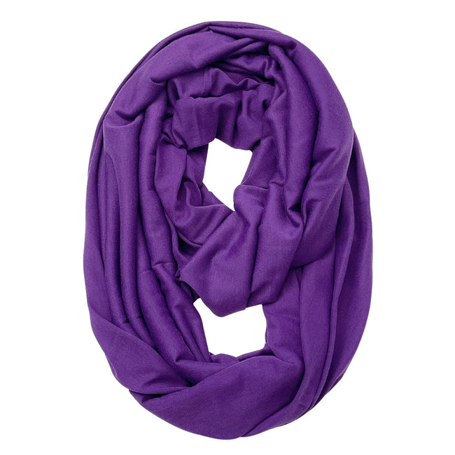 Wrapables Soft Jersey Knit Infinity Scarf, Purple