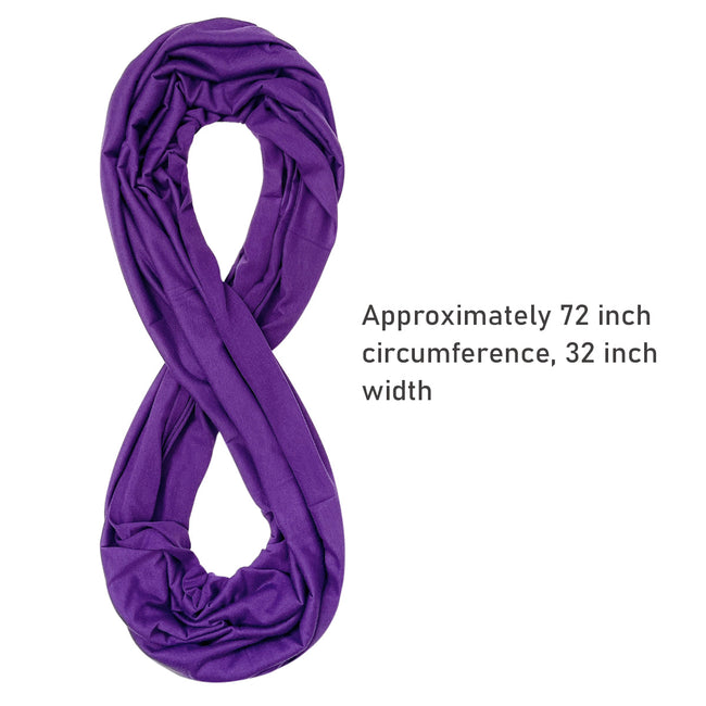 Wrapables Soft Jersey Knit Infinity Scarf, Purple