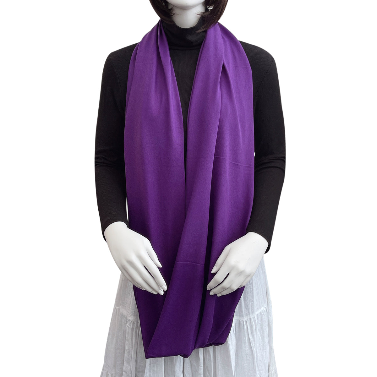 Wrapables Soft Jersey Knit Infinity Scarf, Purple