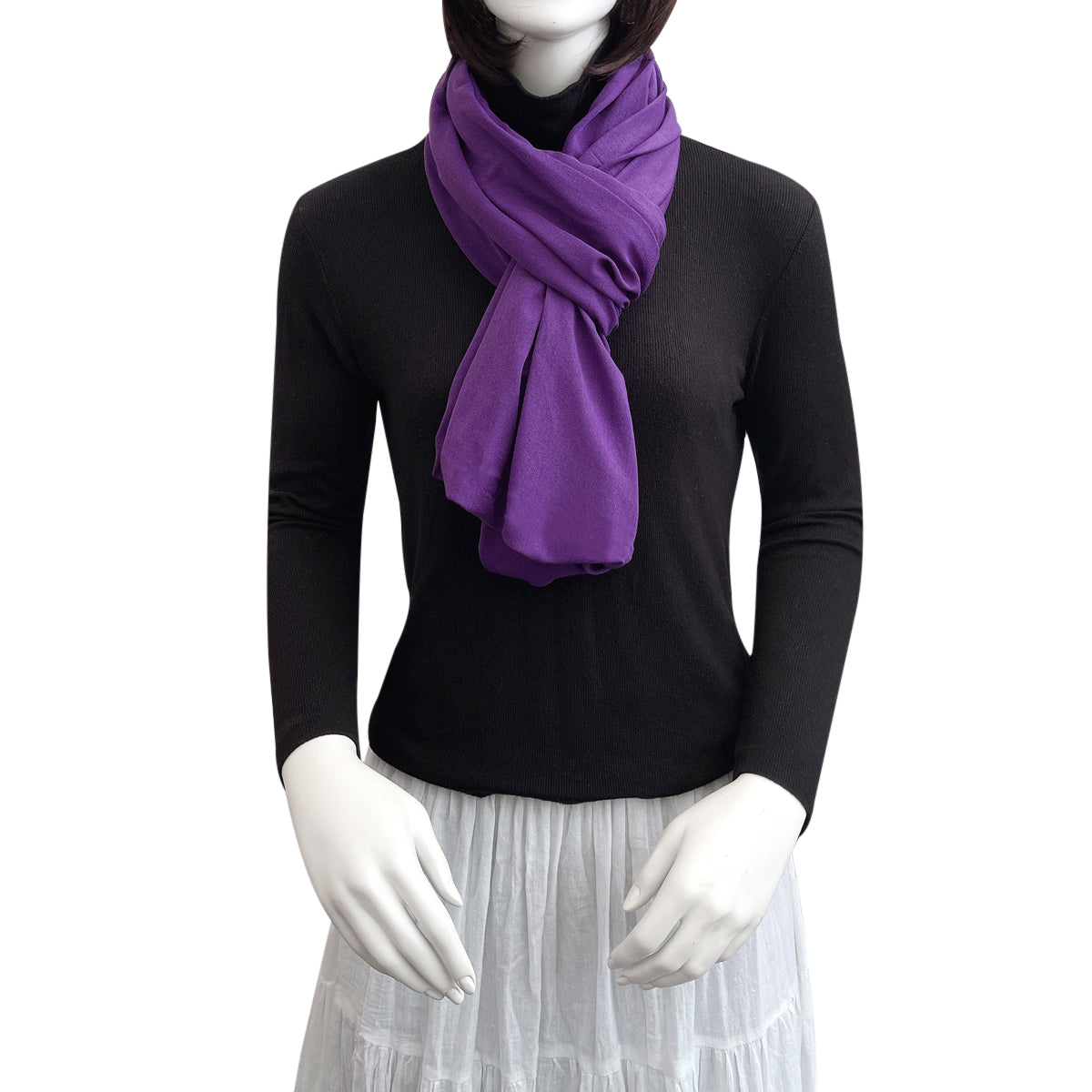 Wrapables Soft Jersey Knit Infinity Scarf, Purple