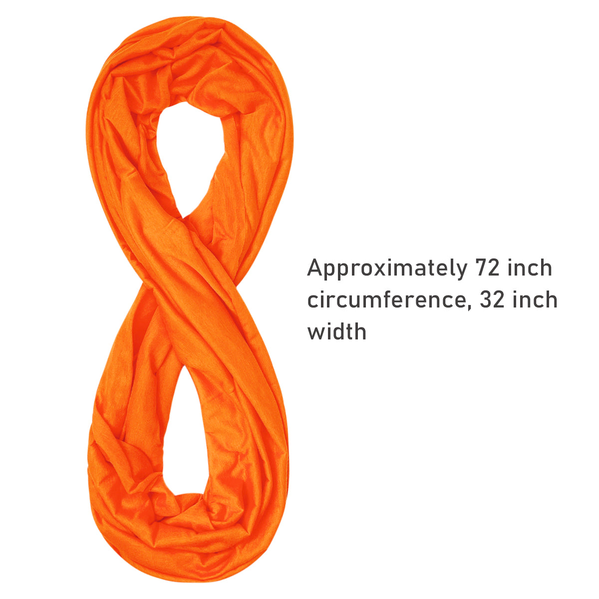 Wrapables Soft Jersey Knit Infinity Scarf, Orange