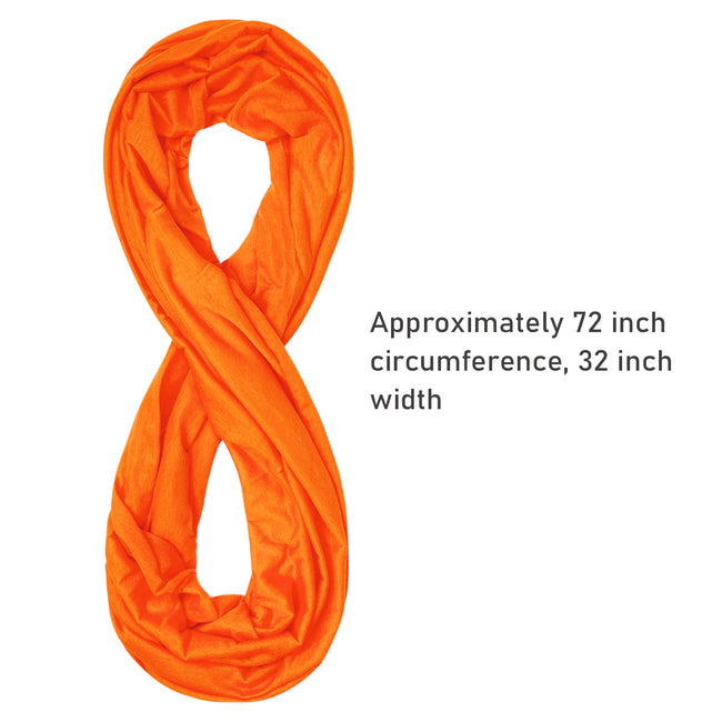 Wrapables Soft Jersey Knit Infinity Scarf, Orange