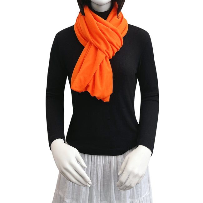 Wrapables Soft Jersey Knit Infinity Scarf, Halloween Costume Accessories, Orange