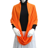 Wrapables Soft Jersey Knit Infinity Scarf, Orange