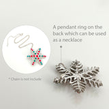 Wrapables Christmas Crystal Rhinestone Brooch Pin, Snowflake