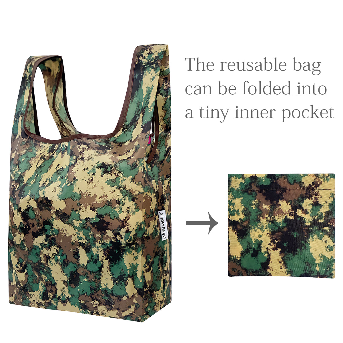 Wrapables JoliBag Nylon Reusable Grocery Bag, Set of 4