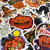 Wrapables Waterproof Vinyl Stickers for Water Bottles, Laptop, Phones, Skateboards, Decals for Teens, 100pcs, Trick or Treat