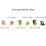 Wrapables Waterproof Vinyl Stickers for Water Bottles, Laptop, Phones, Skateboards, Decals for Teens, 100pcs, Silly Puppies