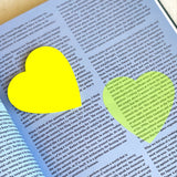 Wrapables Transparent Sticky Notes, Waterproof Self-Adhesive Memos for Home, School, Office (Set of 5), Hearts