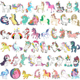 Wrapables Waterproof Vinyl Stickers for Water Bottles, Laptop, Phones, Skateboards, Decals for Teens, 100pcs, Unicorns