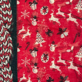 Wrapables Lightweight Winter Holiday Christmas Scarf, Reindeer & Sled Red