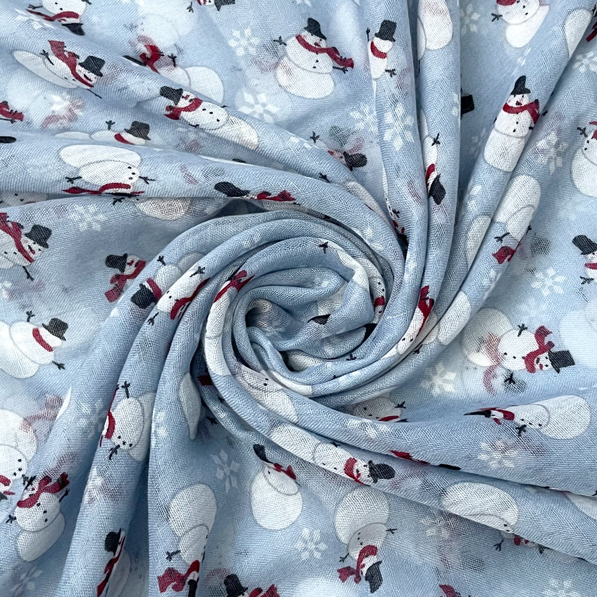 Wrapables Lightweight Winter Holiday Christmas Scarf, Snowmen & Snowflakes