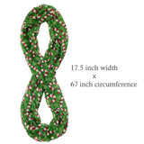 Wrapables Lightweight Winter Holiday Christmas Scarf, Candy Canes Green