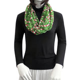 Wrapables Lightweight Winter Holiday Christmas Scarf, Candy Canes Green