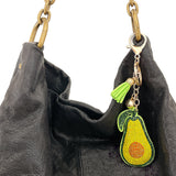 Wrapables Crystal Bling Key Chain Keyring with Tassel Car Purse Handbag Pendant, Avocado