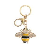 Wrapables Crystal Bling Key Chain Keyring with Tassel Car Purse Handbag Pendant, Bee