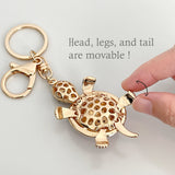 Wrapables Crystal Bling Key Chain Keyring with Tassel Car Purse Handbag Pendant, Blue Sea Turtle