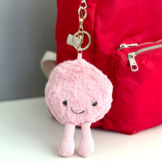 Wrapables Cute Plush Keychain Keyring Pendant Charm for Bag, Macaron