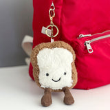 Wrapables Cute Plush Keychain Keyring Pendant Charm for Bag, Toast