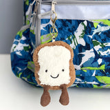 Wrapables Cute Plush Keychain Keyring Pendant Charm for Bag, Toast