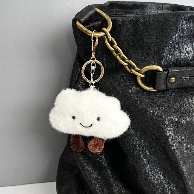 Wrapables Cute Plush Keychain Keyring Pendant Charm for Bag, Cloud