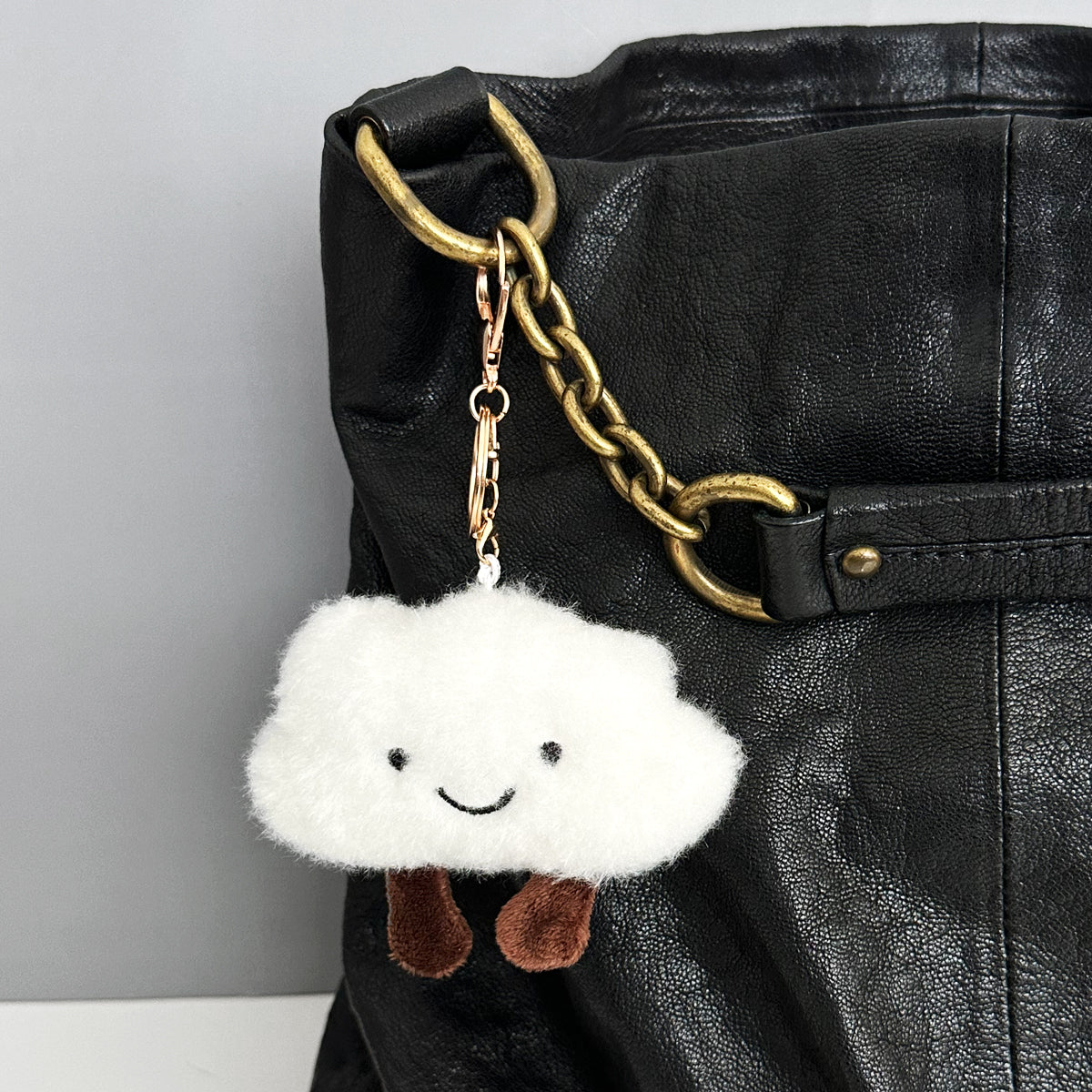 Wrapables Cute Plush Keychain Keyring Pendant Charm for Bag, Cloud