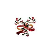 Wrapables Christmas Crystal Rhinestone Brooch Pin, Candy Canes