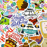 Wrapables Waterproof Vinyl Stickers for Water Bottles, Laptop, Phones, Skateboards, Decals for Teens, 100pcs, Birthday Treats