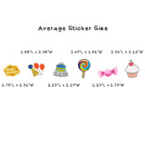 Wrapables Waterproof Vinyl Stickers for Water Bottles, Laptop, Phones, Skateboards, Decals for Teens, 100pcs, Birthday Treats