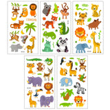 Wrapables Waterproof Temporary Tattoos for Children, 20 sheets Dinosaurs & Animals