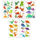 Wrapables Waterproof Temporary Tattoos for Children, 20 sheets Dinosaurs & Animals