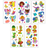 Wrapables Waterproof Temporary Tattoos for Children, 20 sheets Butterflies & Fairies