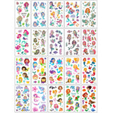 Wrapables Waterproof Temporary Tattoos for Children, 20 sheets Mermaids