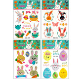 Wrapables Waterproof Temporary Tattoos for Children, 10 sheets Easter Eggs