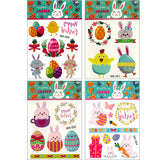 Wrapables Waterproof Temporary Tattoos for Children, 10 sheets Easter Eggs